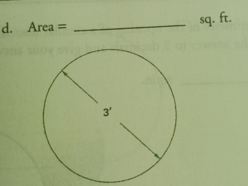 Area= _sq. ft.