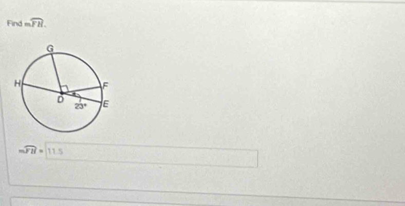 Find moverline FH.
moverline FH=11.5