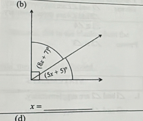 x=
(d)