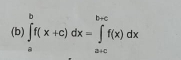 ∈tlimits _a^(bf(x+c)dx=∈tlimits _ato c)f(x)dx