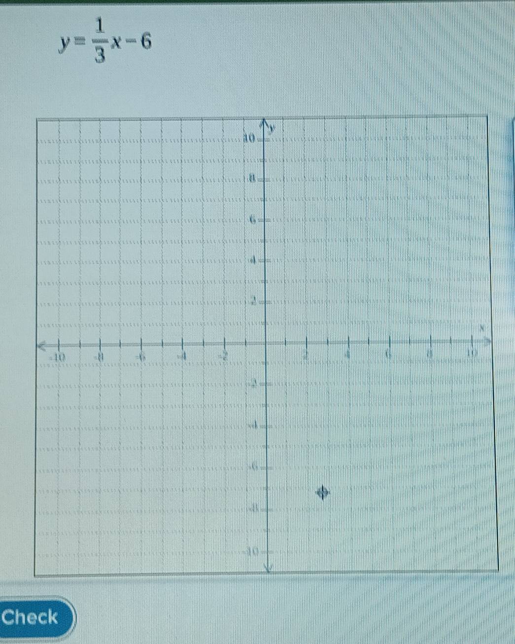 y= 1/3 x-6
Check