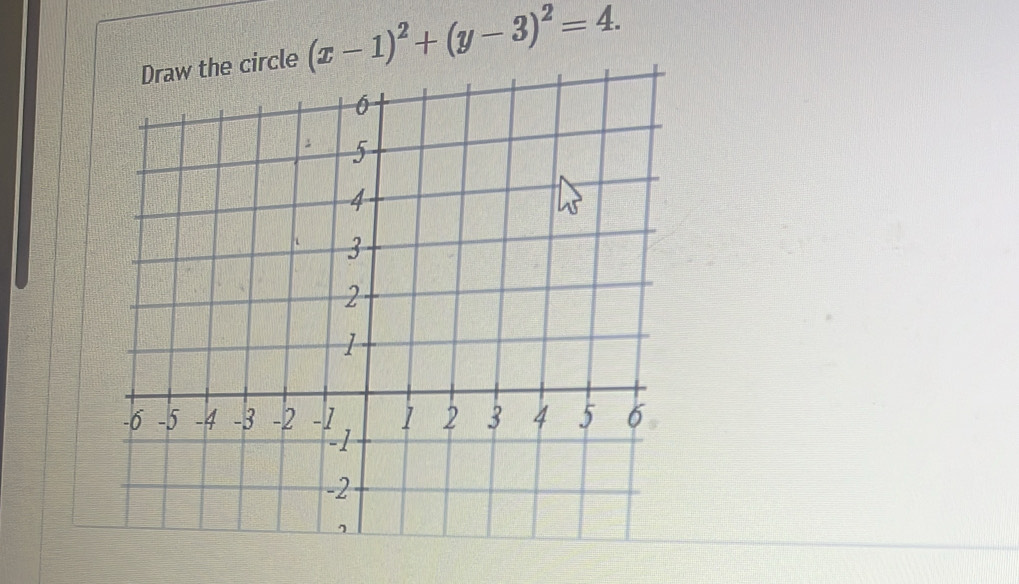 ircle (x-1)^2+(y-3)^2=4.