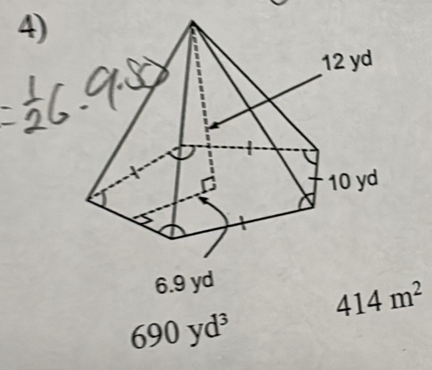 6.9 yd
414m^2
690yd^3