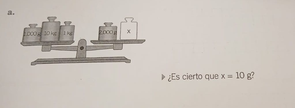 ¿Es cierto que x=10g