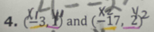 (-3,1) and (−17, 2º