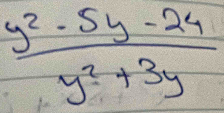  (y^2-5y-24)/y^2+3y 