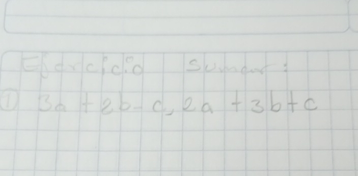 Edvcicid sude 
① 3a+2b-c, 2a+3b+c