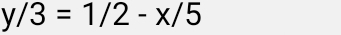 y/3=1/2-x/5