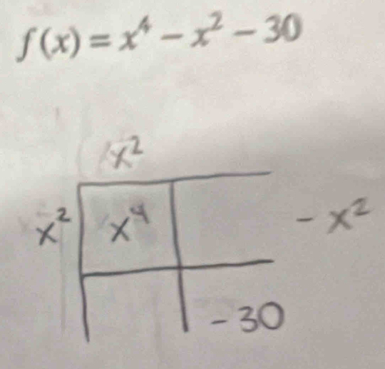 f(x)=x^4-x^2-30