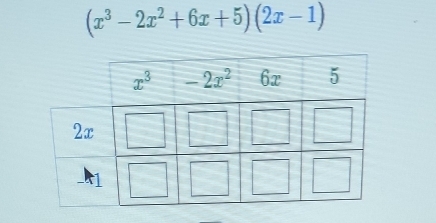 (x^3-2x^2+6x+5)(2x-1)