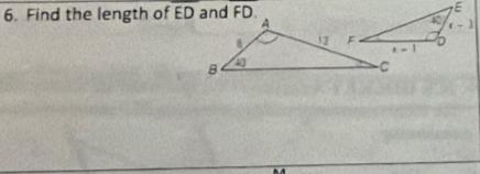 Find the length of ED and FD.