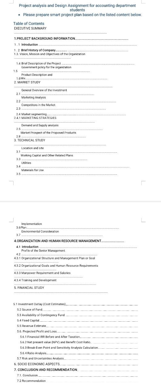 Solved: Project analysis and Design Assignment for accounting ...