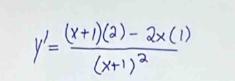 y'=frac (x+1)(2)-2x(1)(x+1)^2