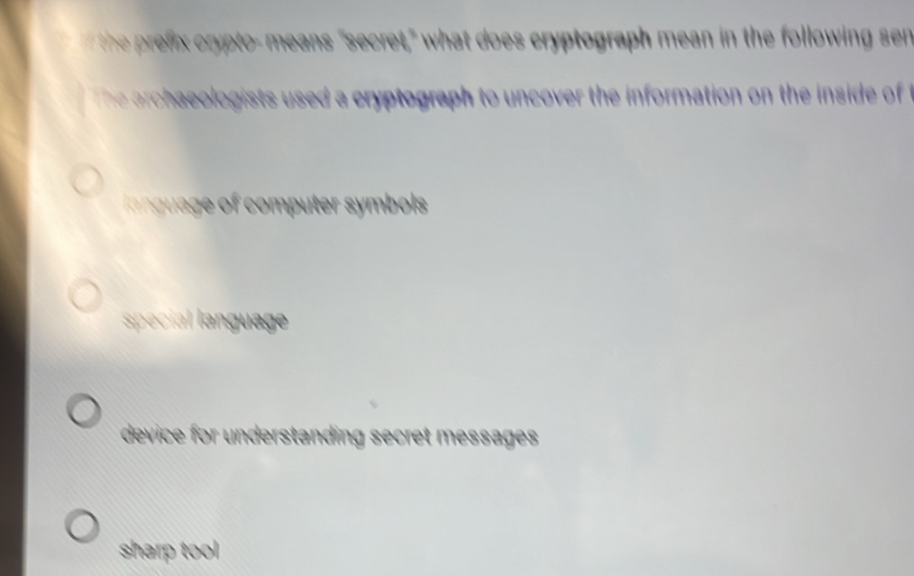 Solved: he rex crypto- means "secret," what does cryptograph mean in ...