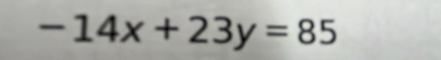 -14x+23y=85