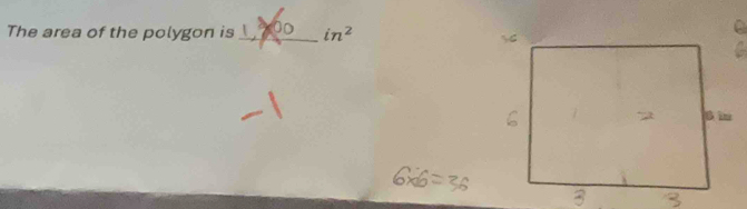 The area of the polygon is _a n in^2