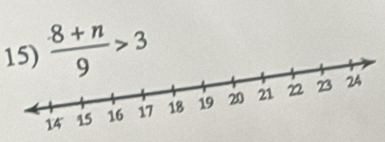  (8+n)/9 >3