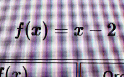 f(x)=x-2
f(x)