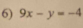 9x-y=-4