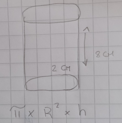 1 
8CH 
2 an
π * R^2* h