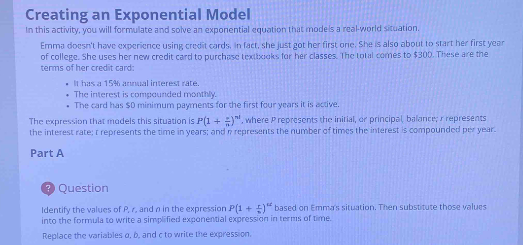 Solved: Creating an Exponential Model In this activity, you will ...