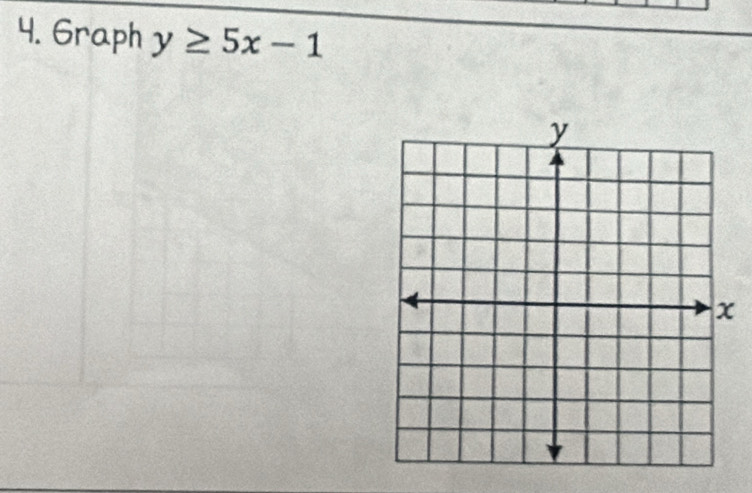 Graph y≥ 5x-1