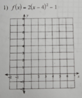 f(x)=2(x-4)^2-1