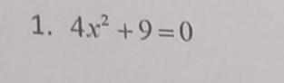 4x^2+9=0