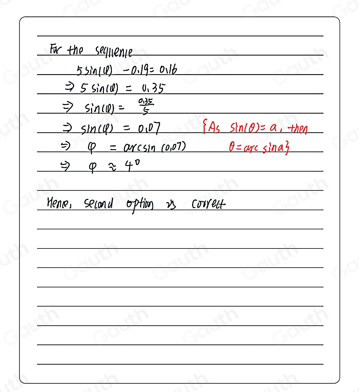 Solved: Solve the following equation for φ. Find the smallest positive ...