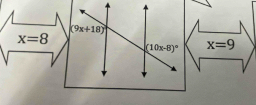 x=8
x=9