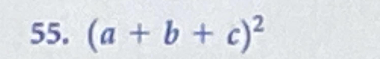 (a+b+c)^2