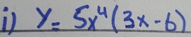 y=5x^4(3x-6)