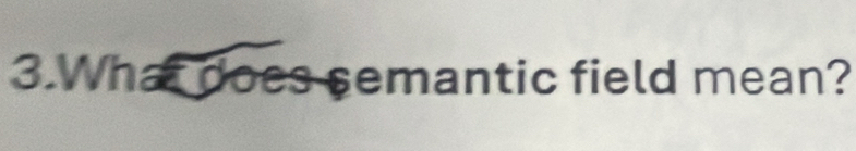 What does semantic field mean?