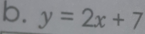 y=2x+7