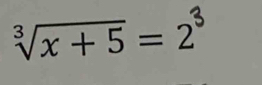 √x + 5 = 2