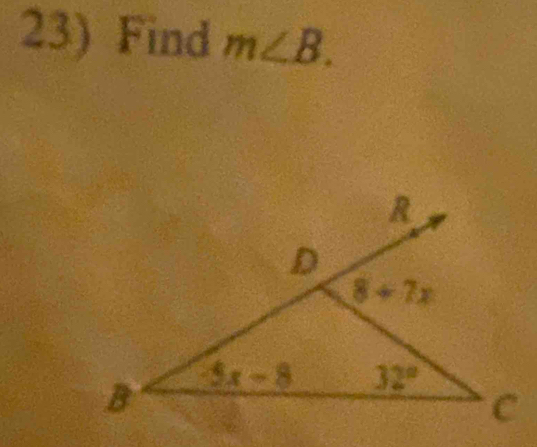 Find m∠ B.