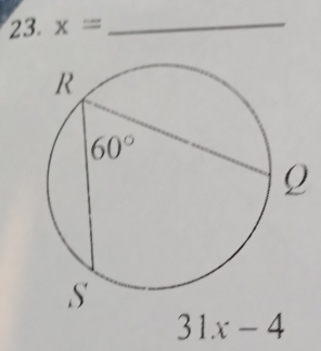 x= _
Q
31x-4