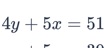 4y+5x=51