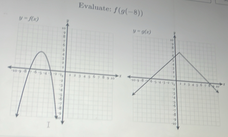 Evaluate: f(g(-8))
x