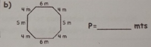 P= _  mts