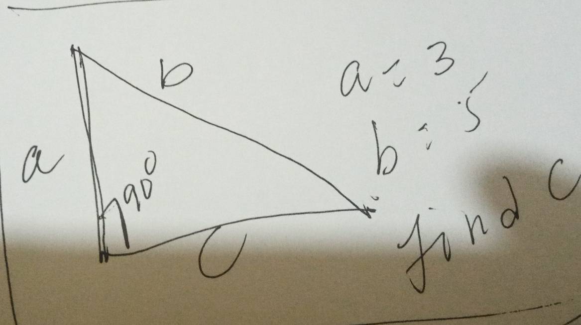 b=5
find c