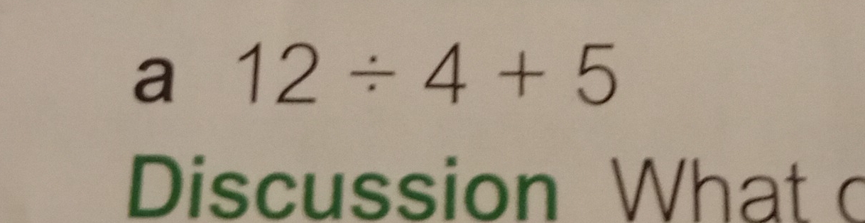 a 12/ 4+5
Discussion What c