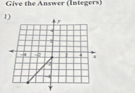 Give the Answer (Integers) 
1)