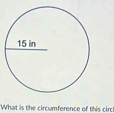 What is the circumference of this circ