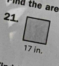 Find the are 
21.