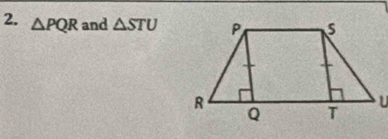 △ PQR and △ STU