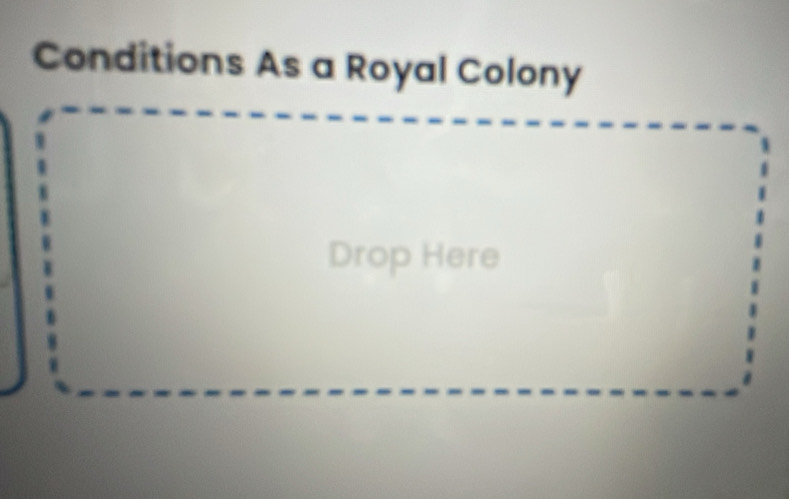 Conditions As a Royal Colony 
Drop Here 
#