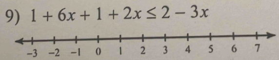 1+6x+1+2x≤ 2-3x