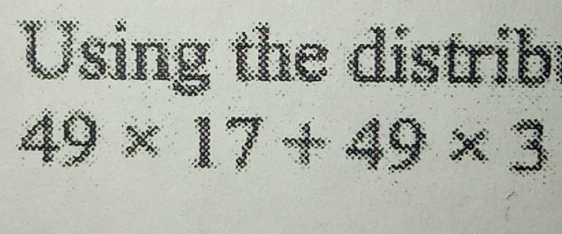 Using the distrib
49* 17+49* 3