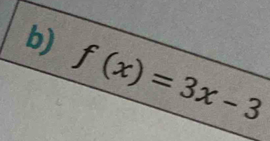 f(x)=3x-3